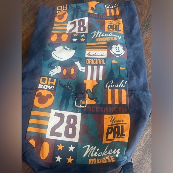 Disney Parks/ Walt Disney World Backpack Mickey Mouse Patch Canvas 28 - Picture 3 of 13